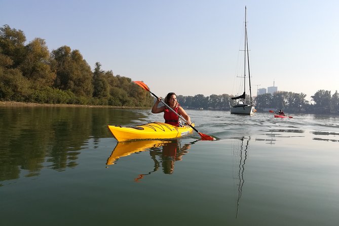 Great War Island Kayak Adventure - Paddling north to Lido beach